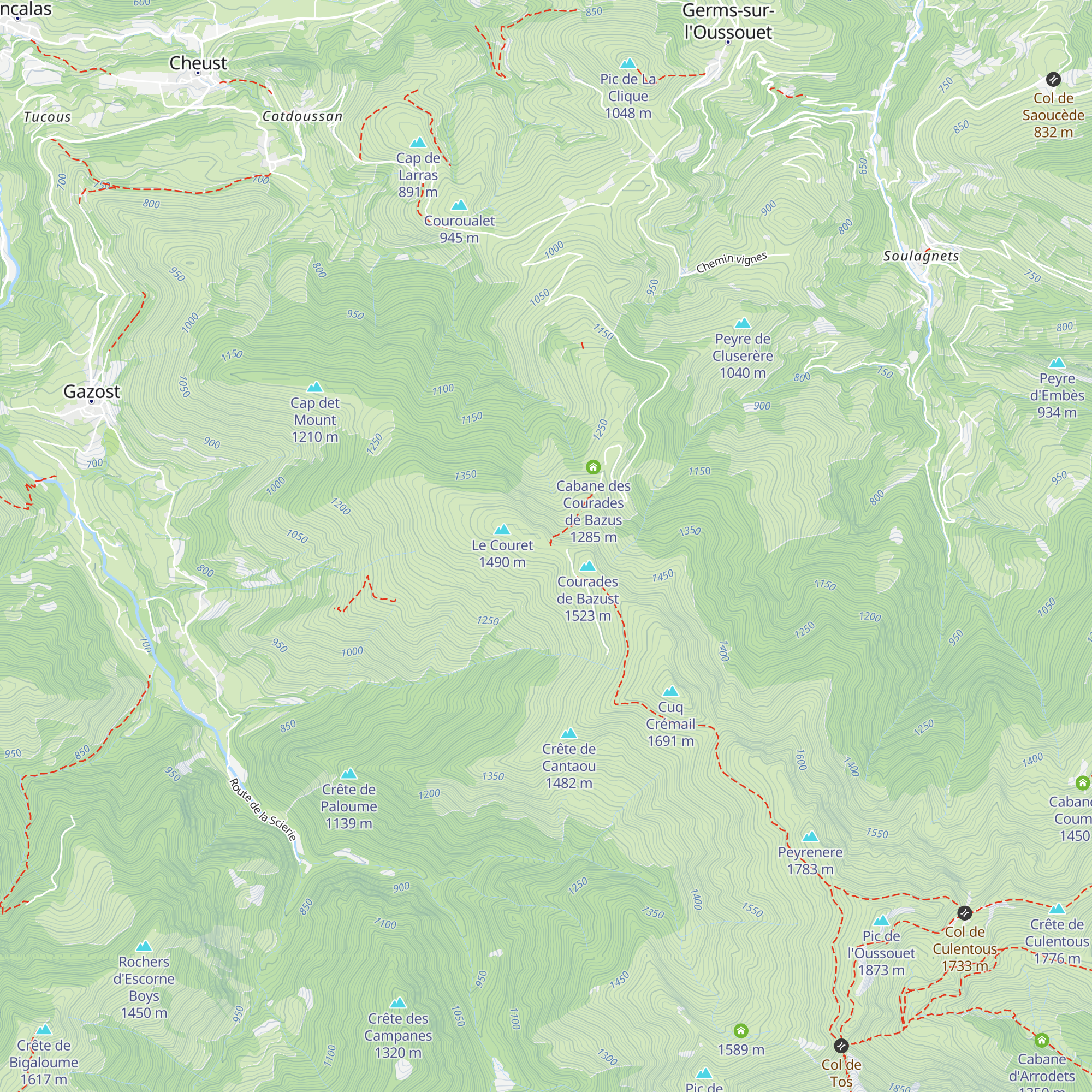Cabane du Couret map