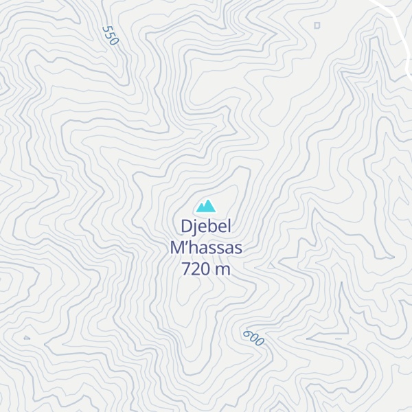 Map of Djebel M’hassas