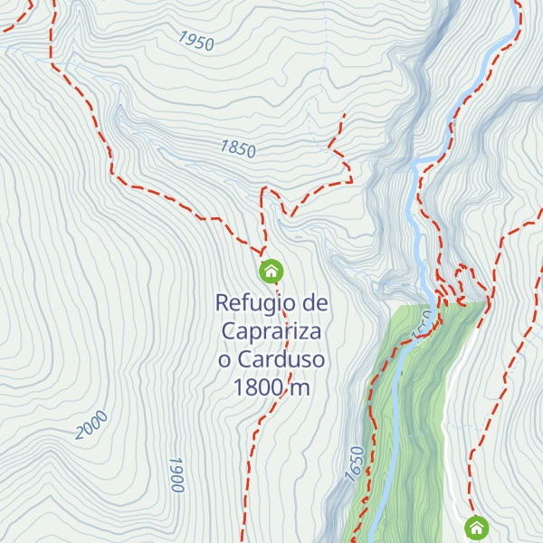 Map of Refugio de Caprariza o Carduso