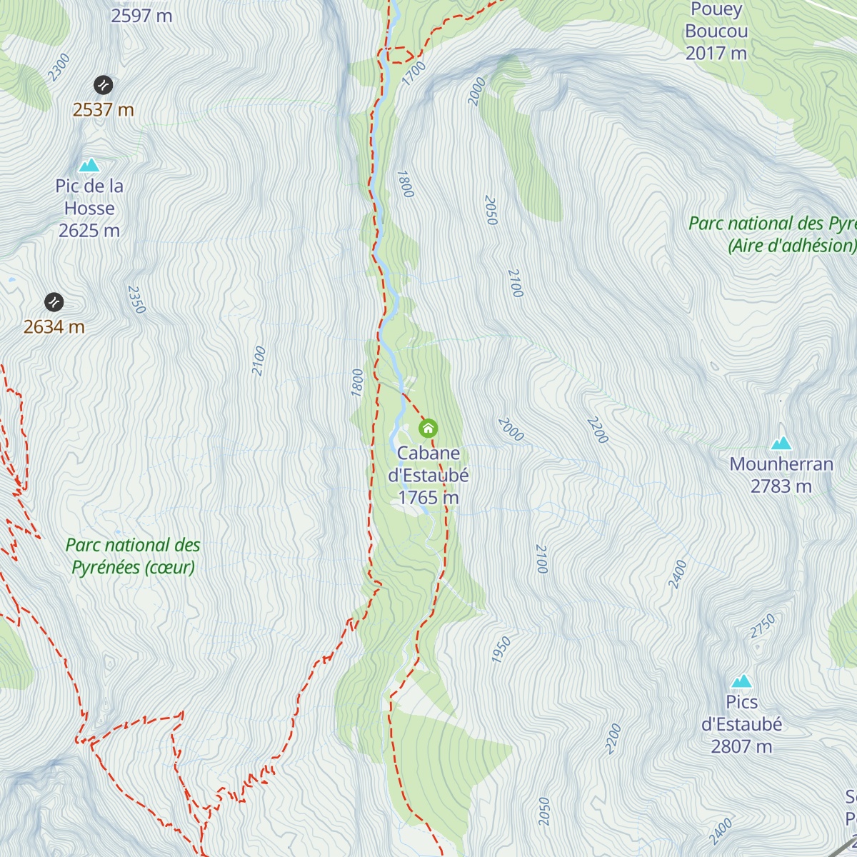 Cabane d'Estaubé map