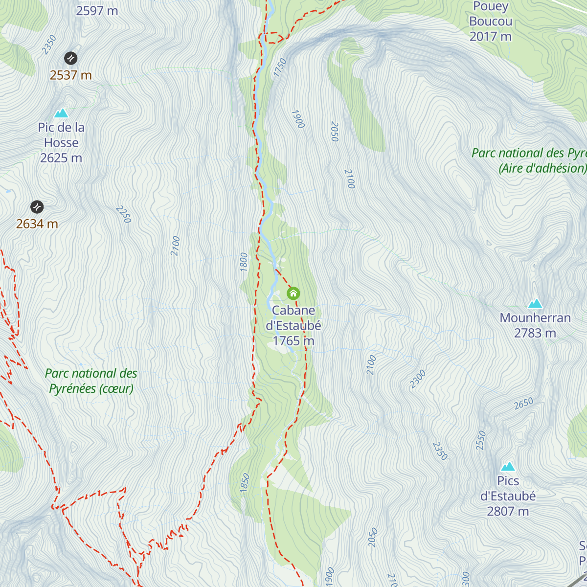 Cabane d'Estaubé map