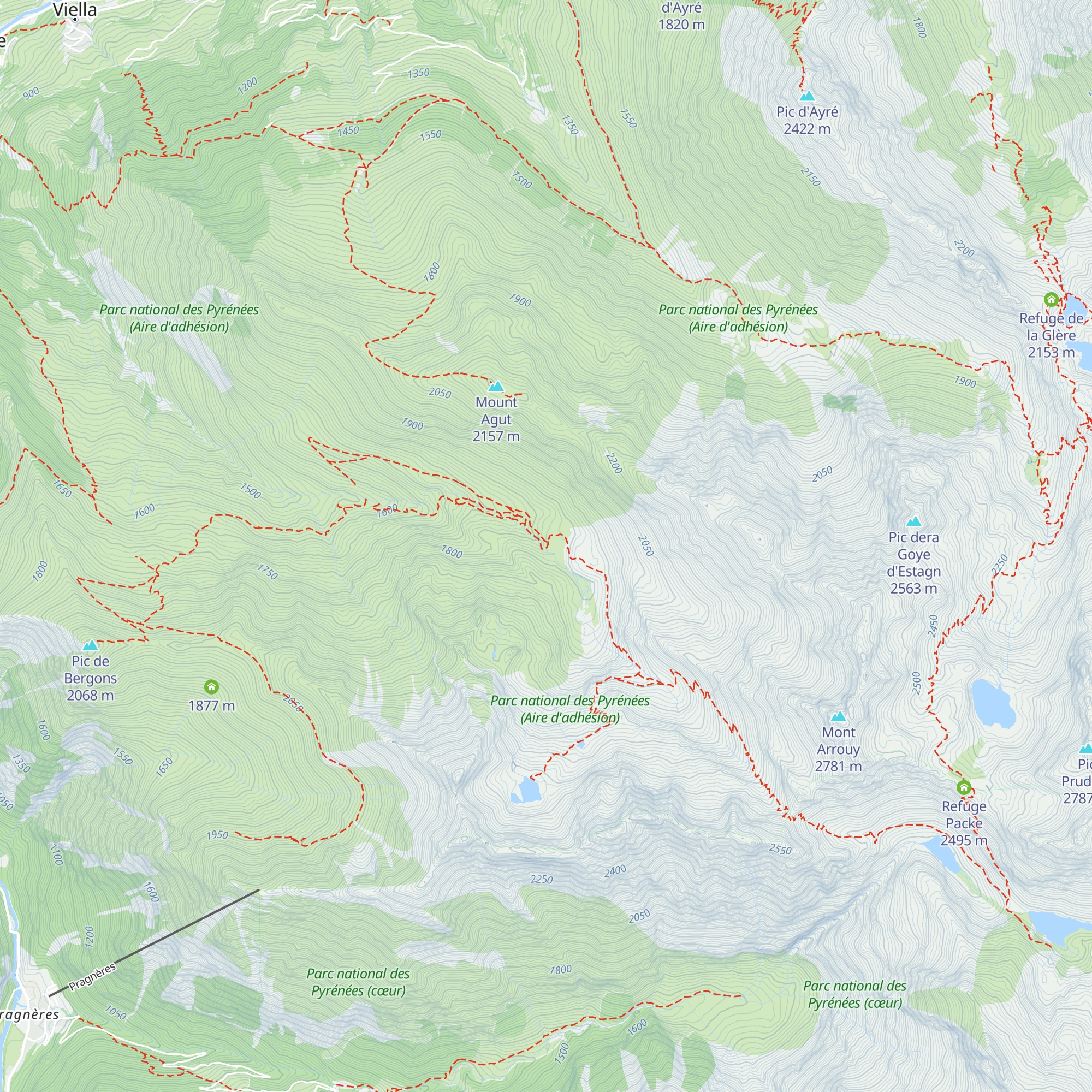 Cabane Peyrahitte map