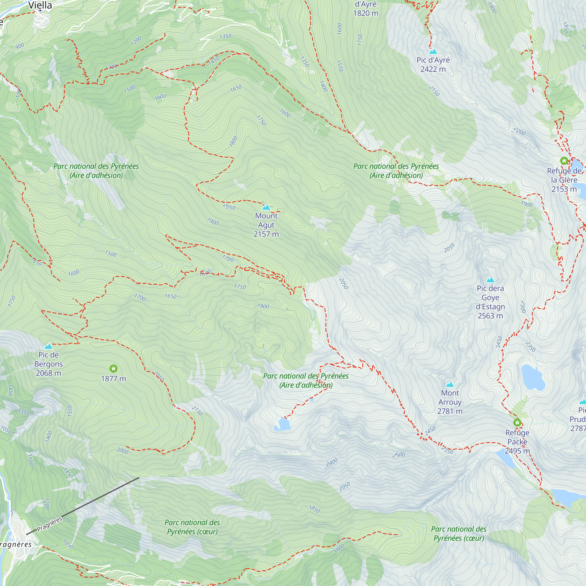 Cabane Peyrahitte map