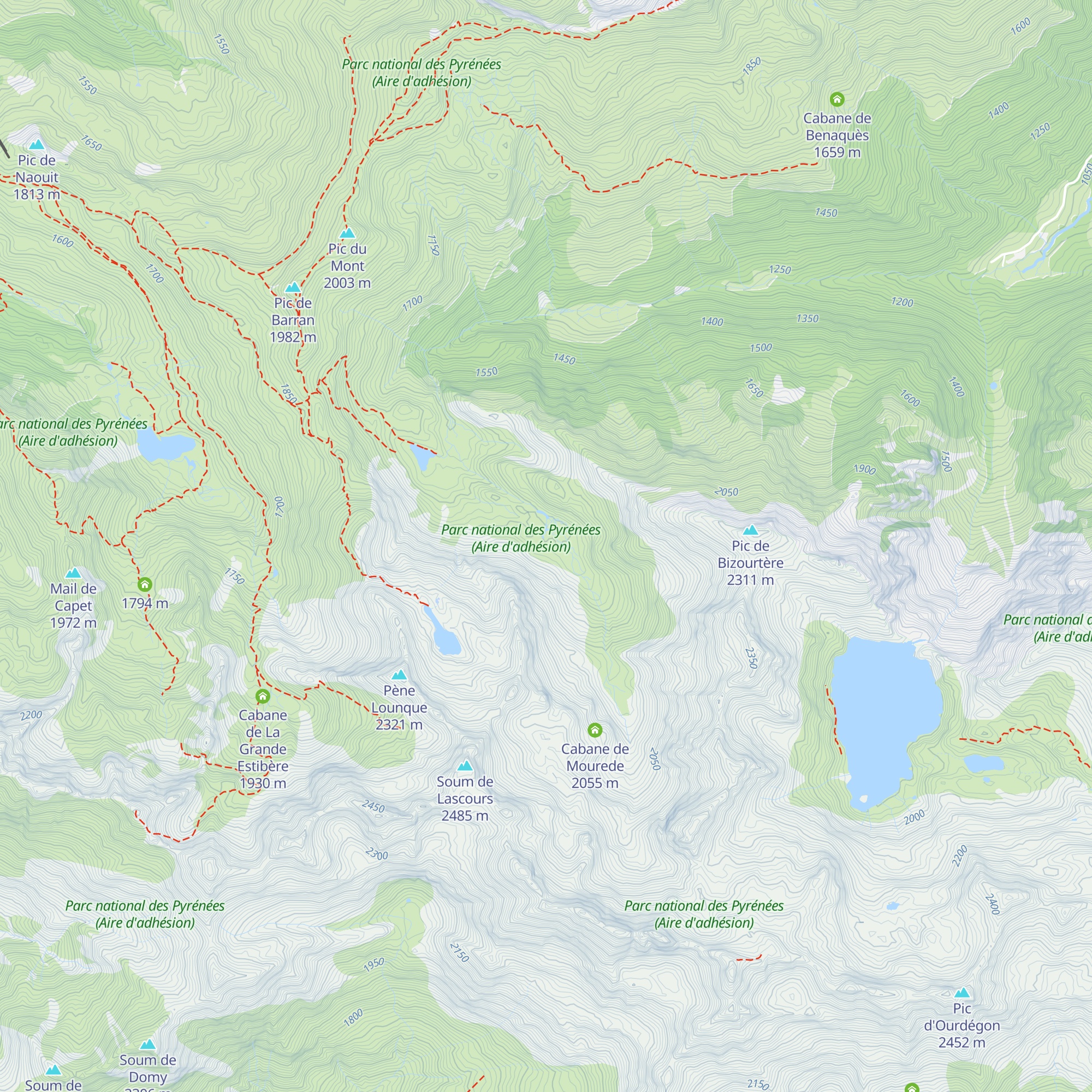 Cabane d'Ourrec map