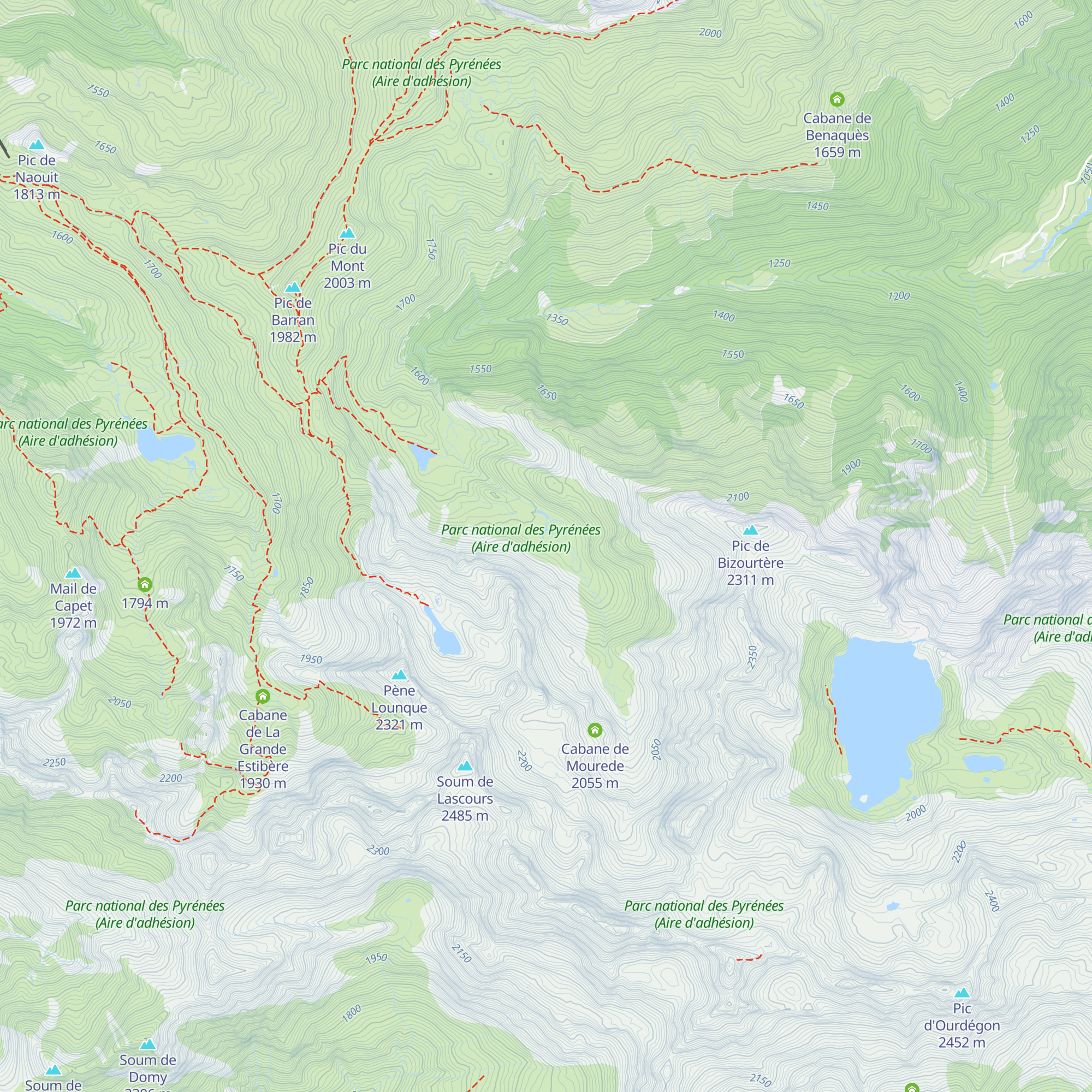 Cabane d'Ourrec map