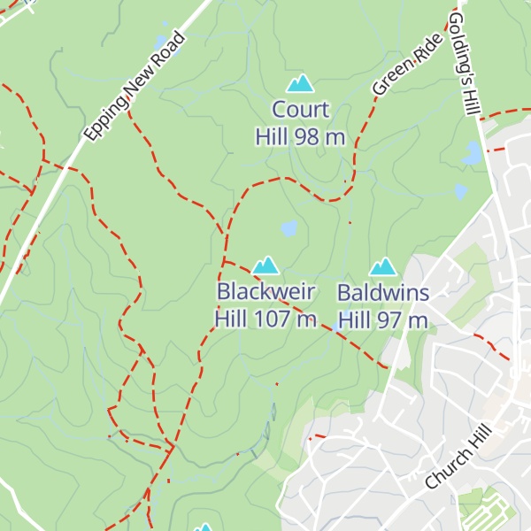Map of Blackweir Hill