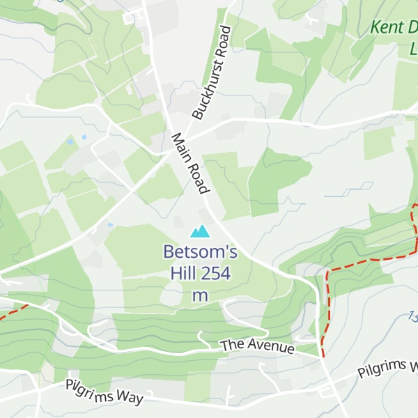 Map of Westerham Heights