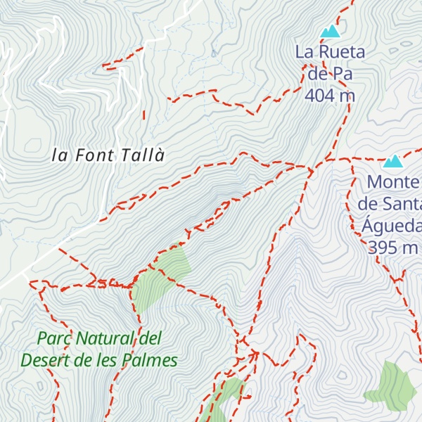 Map of Agulles de Santa Agueda