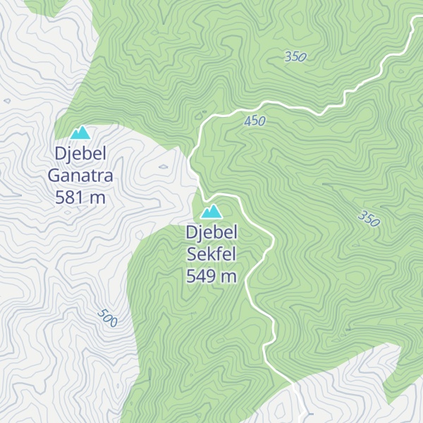 Map of Djebel Sekfel