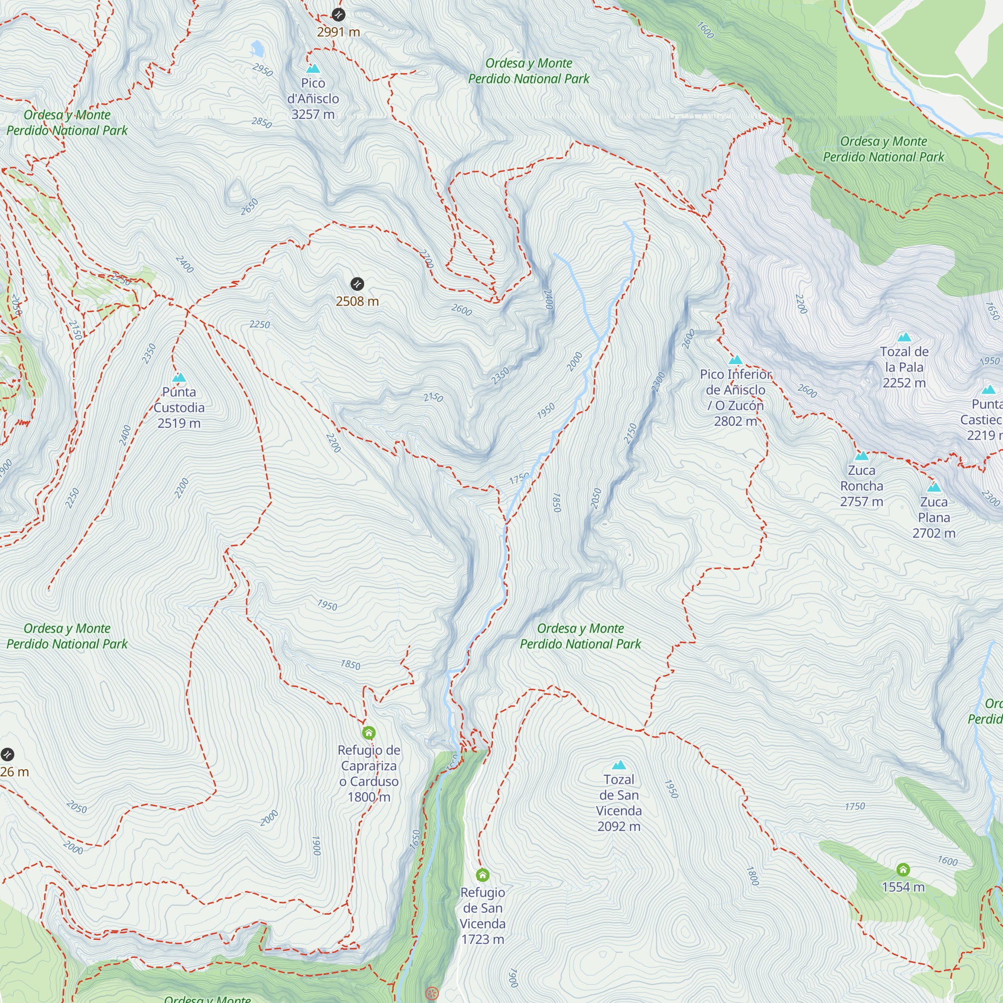 Refugio de Fuen Blanca map