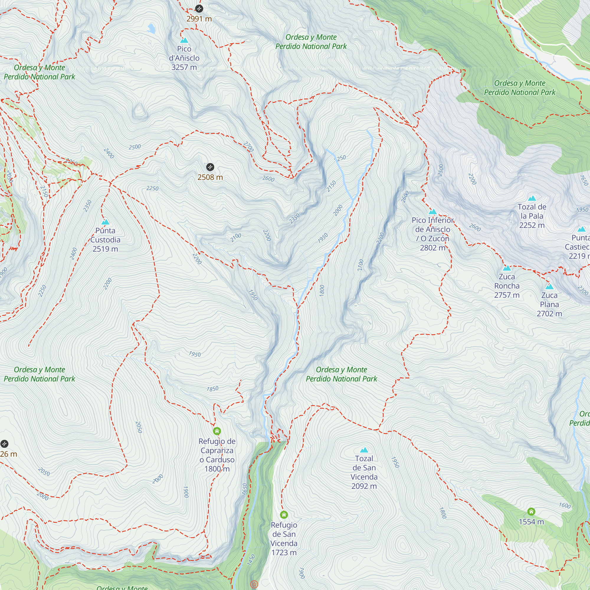 Refugio de Fuen Blanca map