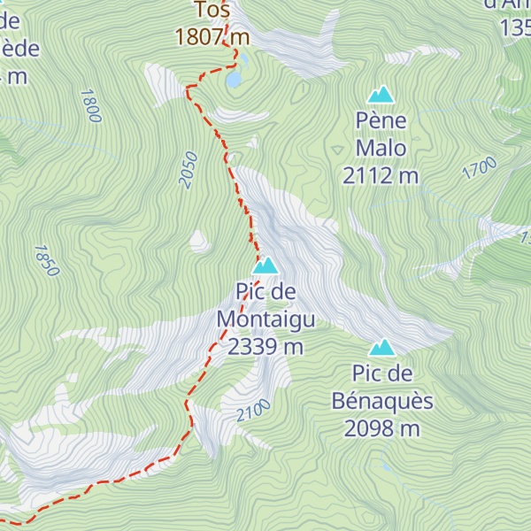 Map of Pic de Montaigu