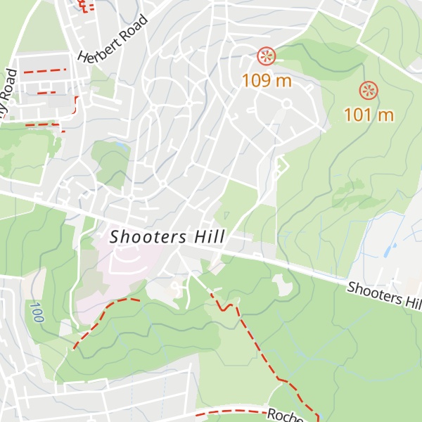 Map of Shooters Hill