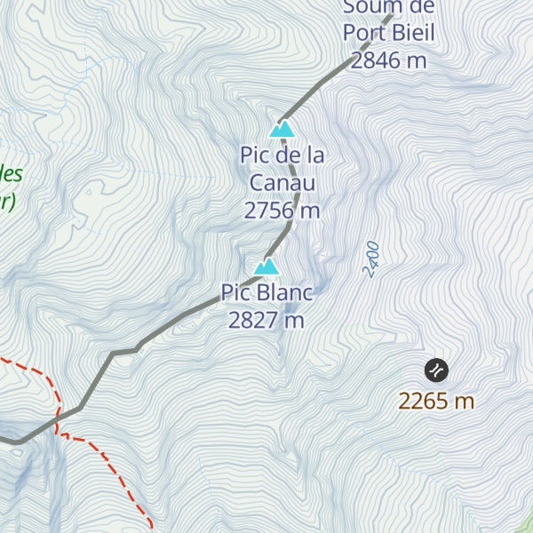 Map of Pic Blanc