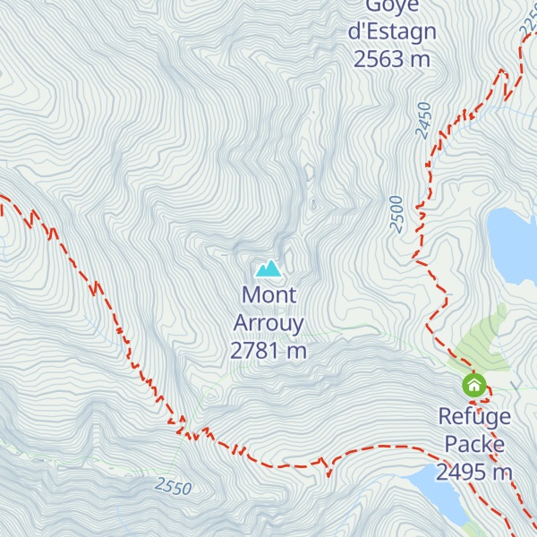 Map of Mont Arrouy