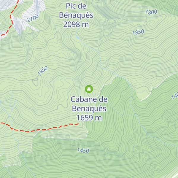 Map of Cabane de Benaquès