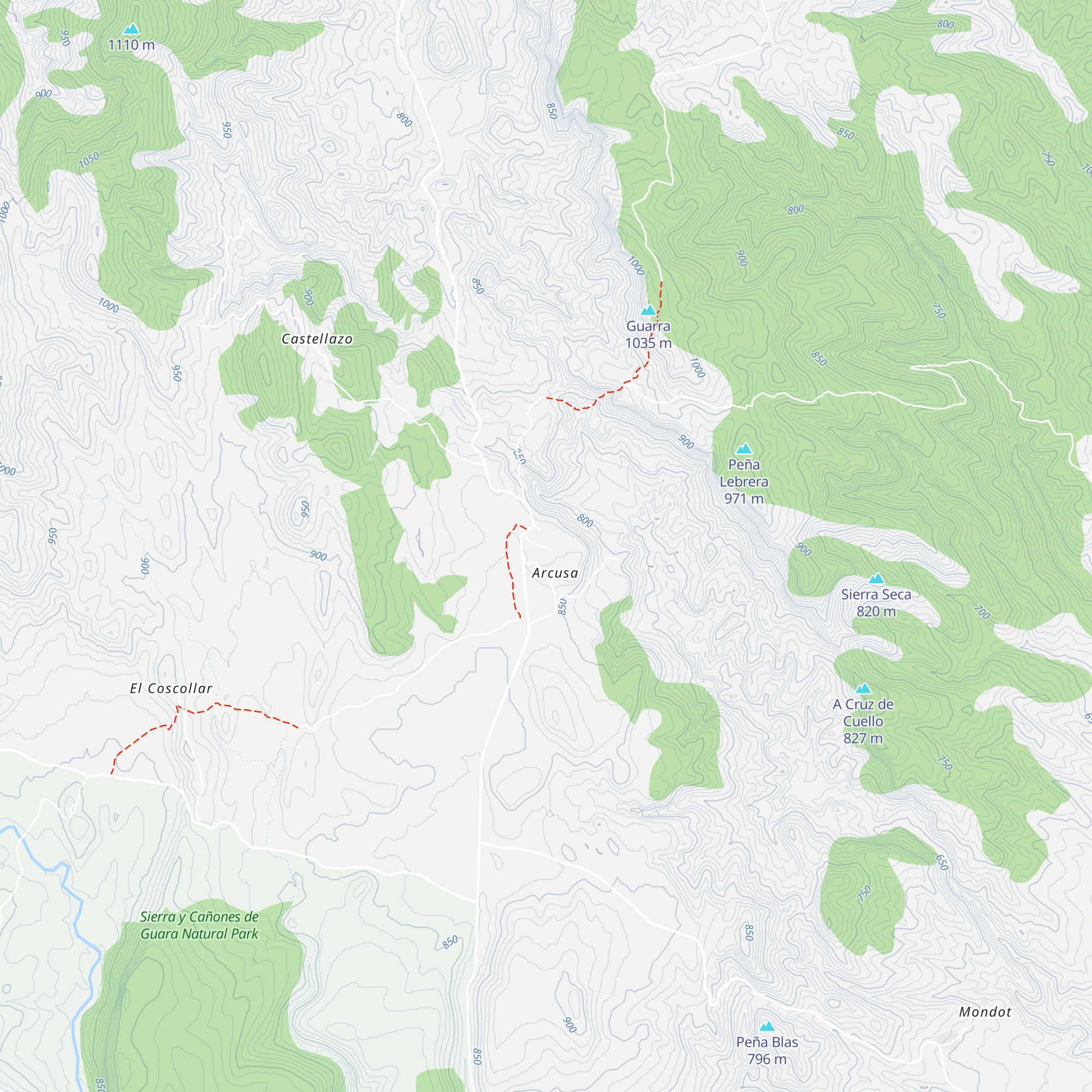 Albergue de Arcusa map