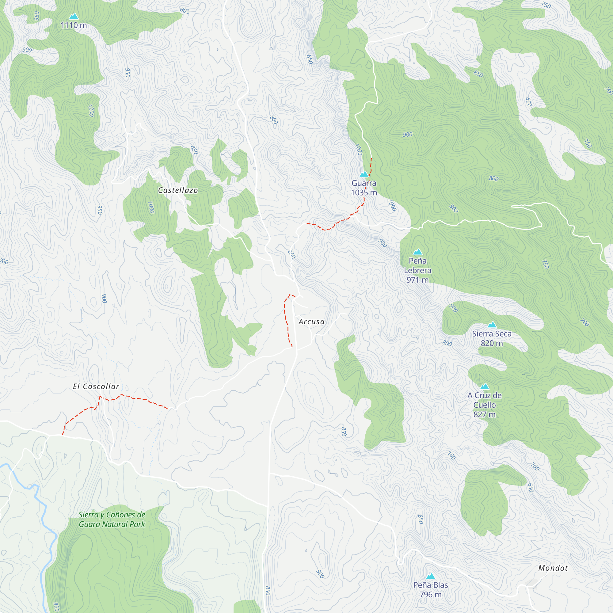 Albergue de Arcusa map