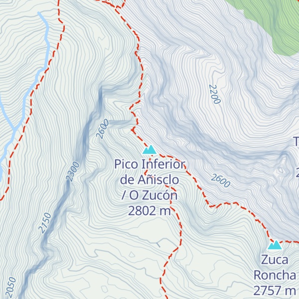 Map of Pico Inferior de Añisclo / O Zucón