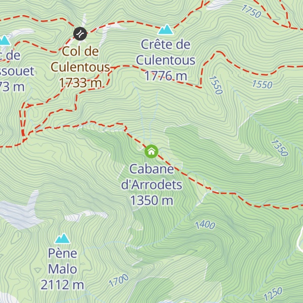 Map of Cabane d'Arrodets