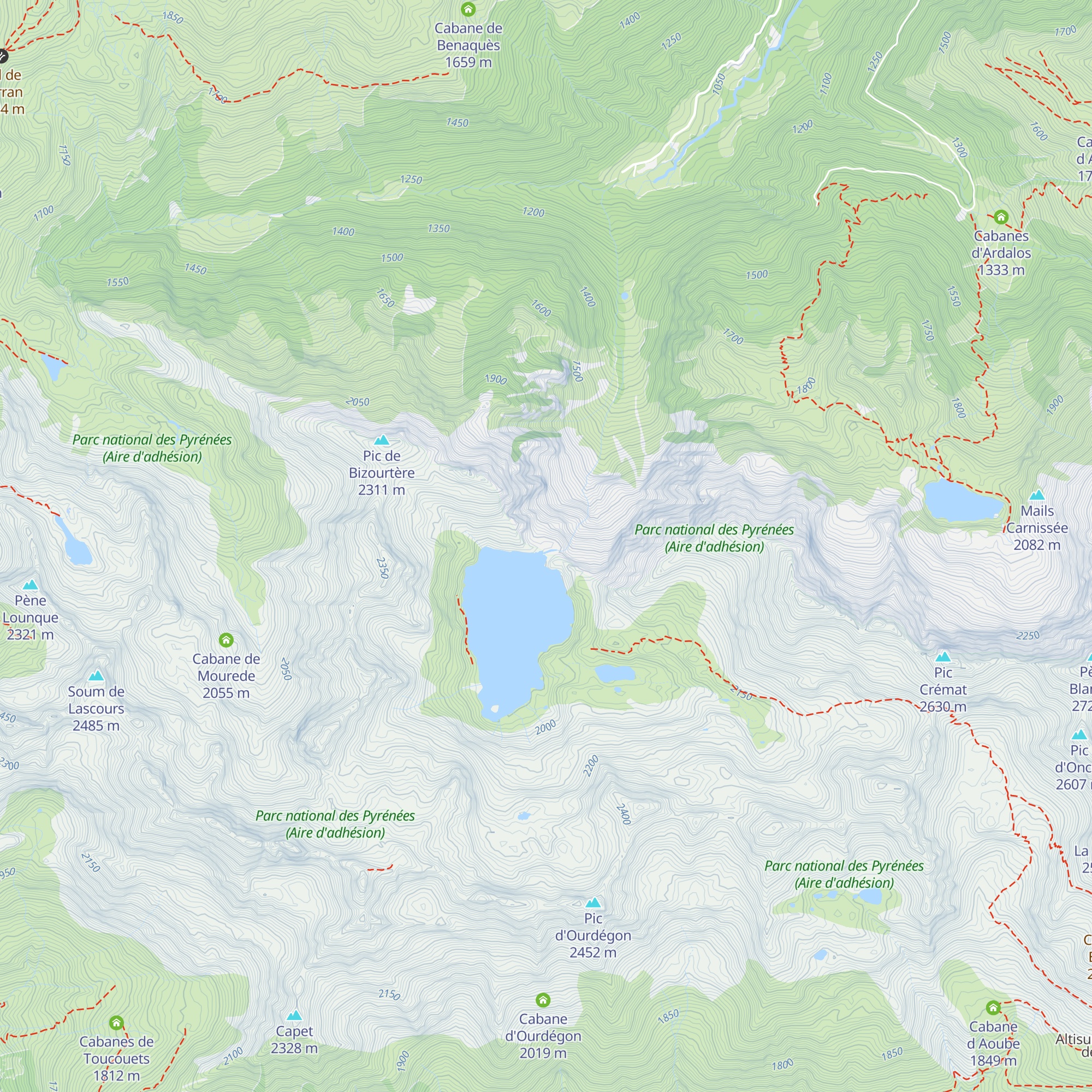 Cabane du Lac Bleu map