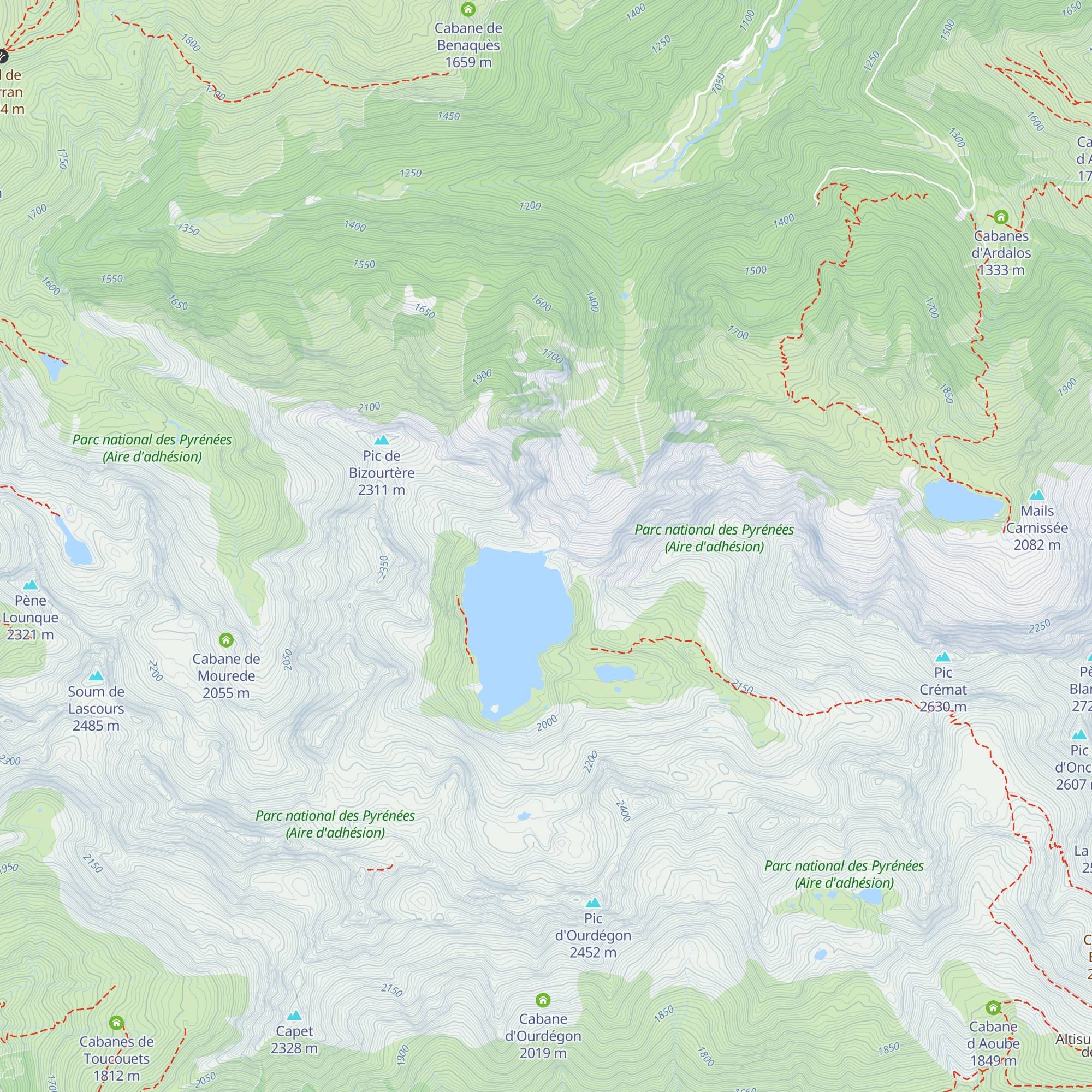 Cabane du Lac Bleu map