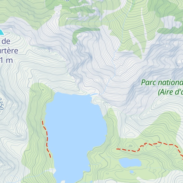 Map of Cabane du Lac Bleu