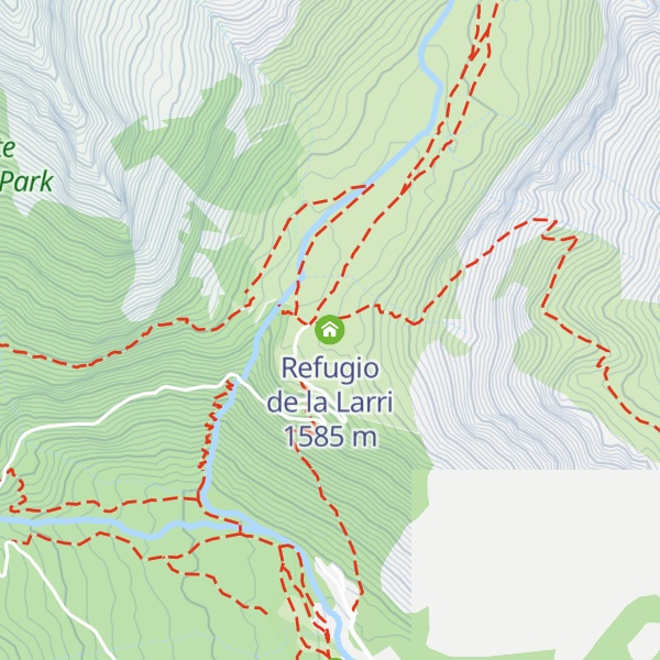 Map of Refugio de la Larri