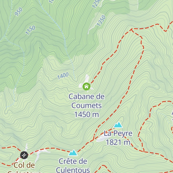 Map of Cabane de Coumets