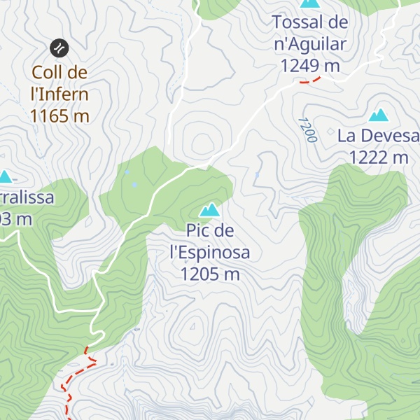 Map of Pic de l'Espinosa
