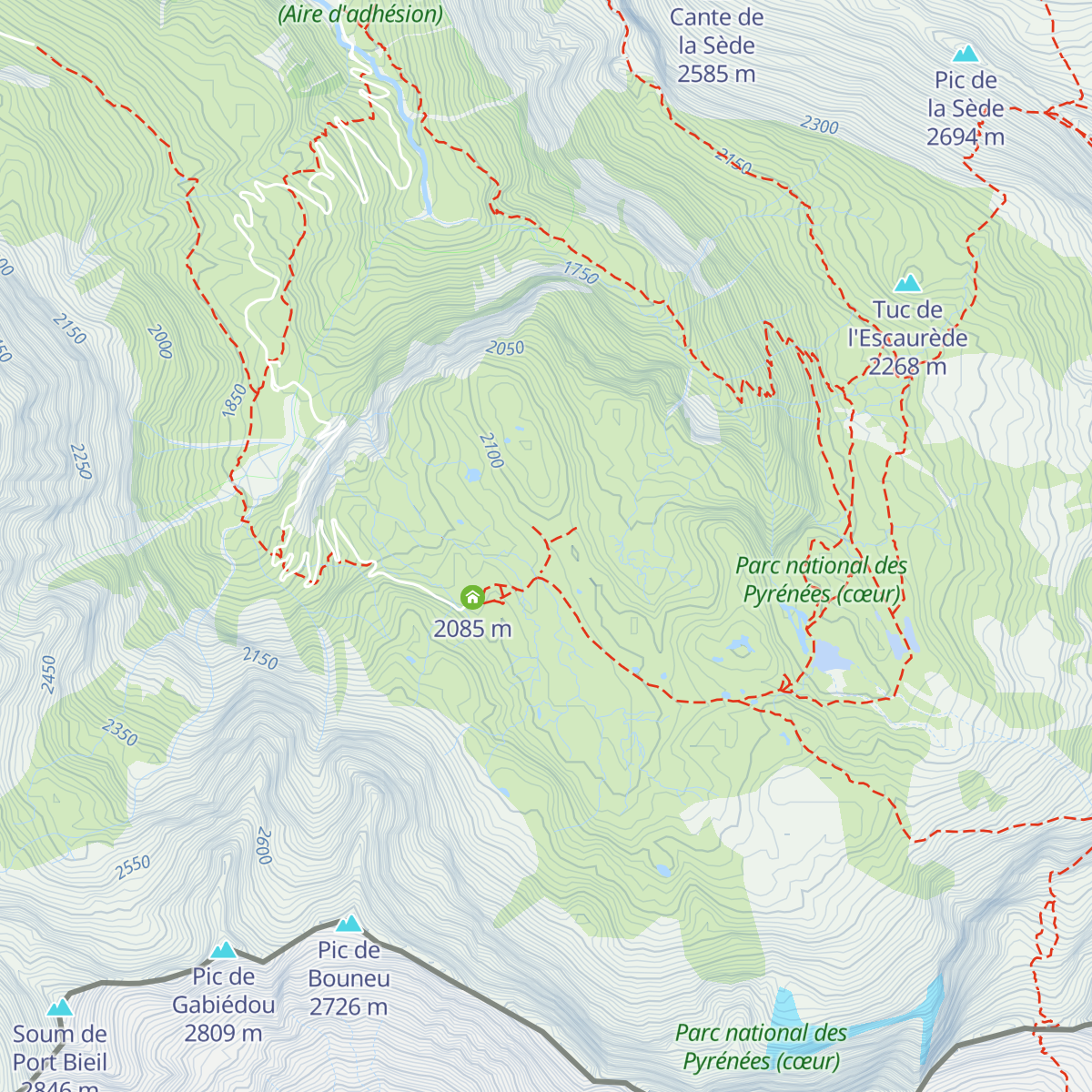 Cabane de la Vierge map