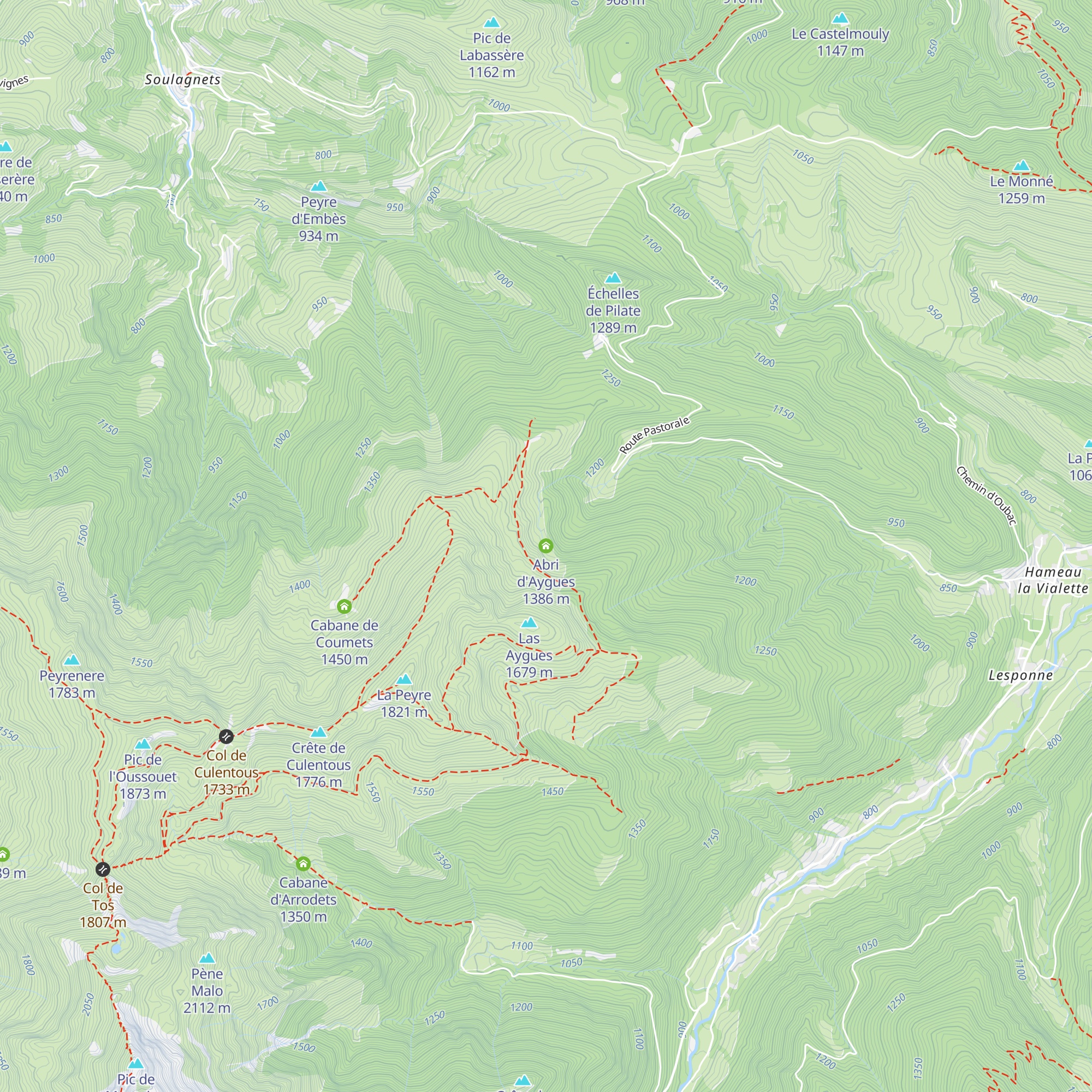 Abri d'Aygues map