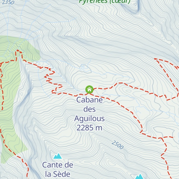 Map of Cabane des Aguilous