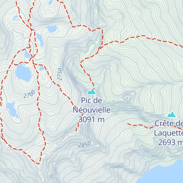 Map of Pic de Néouvielle