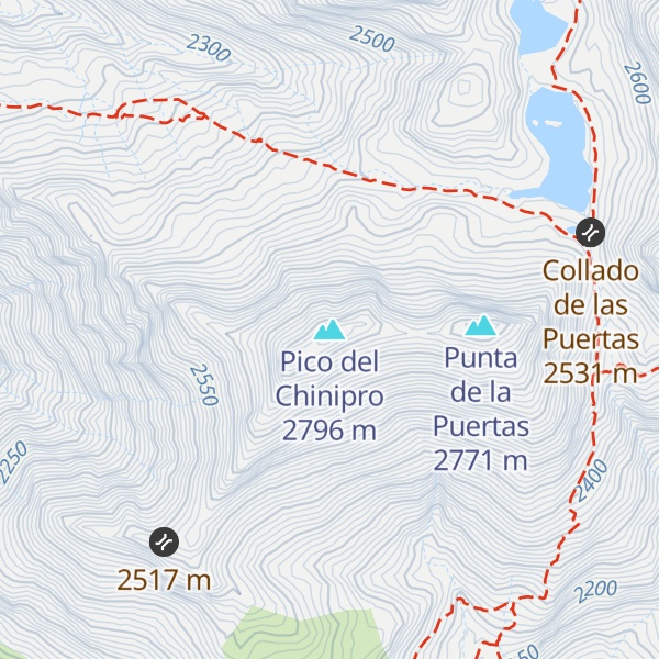Map of Pico del Chinipro