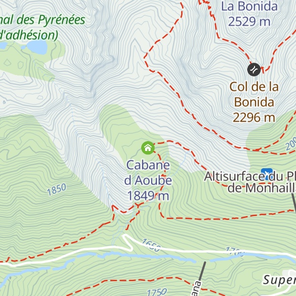 Map of Cabane d Aoube