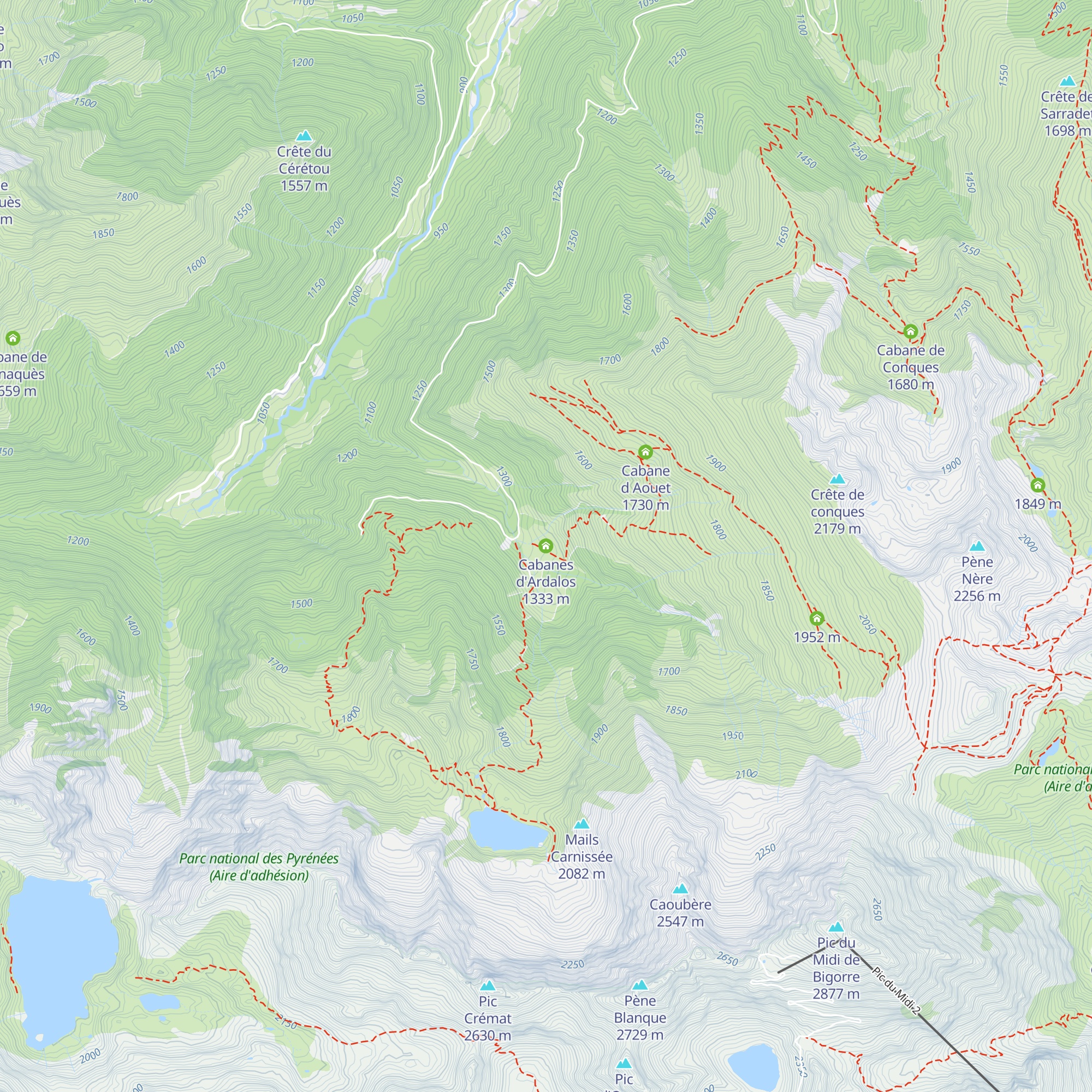 Cabanes d'Ardalos map