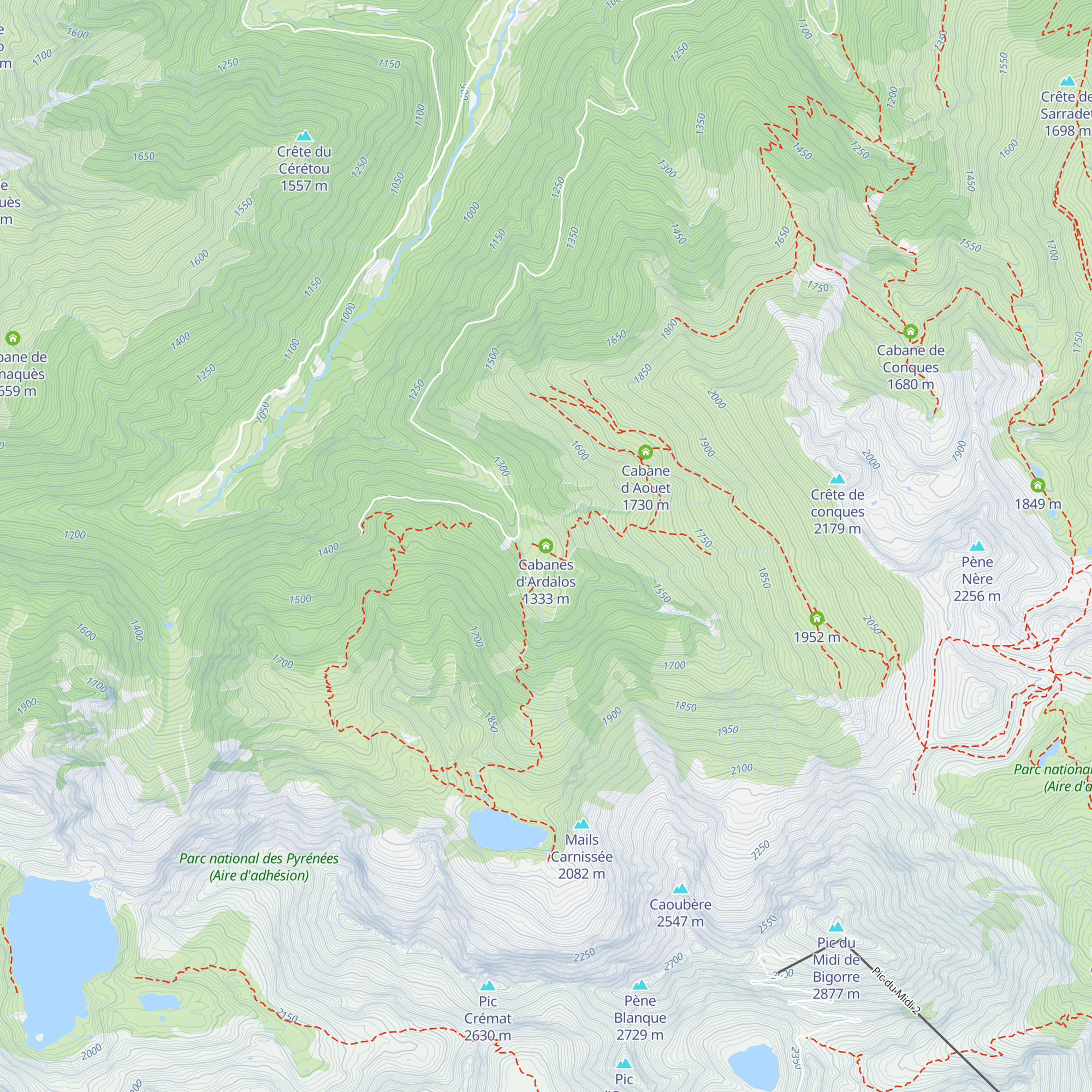Cabanes d'Ardalos map