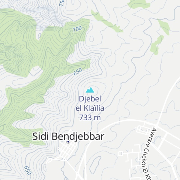 Map of Djebel el Klaïlia