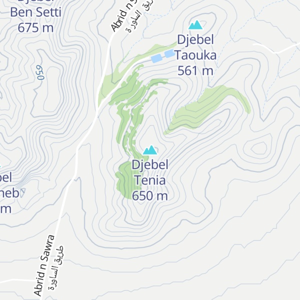 Map of Djebel Tenia