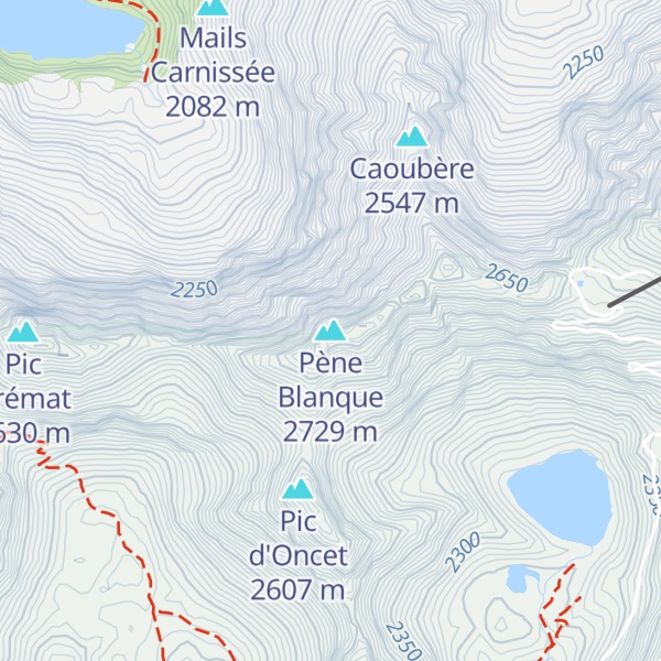 Map of Pène Blanque