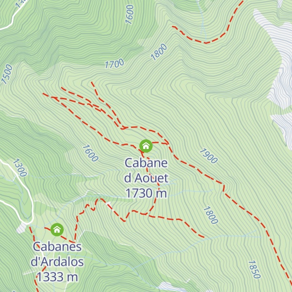 Map of Cabane d Aouet