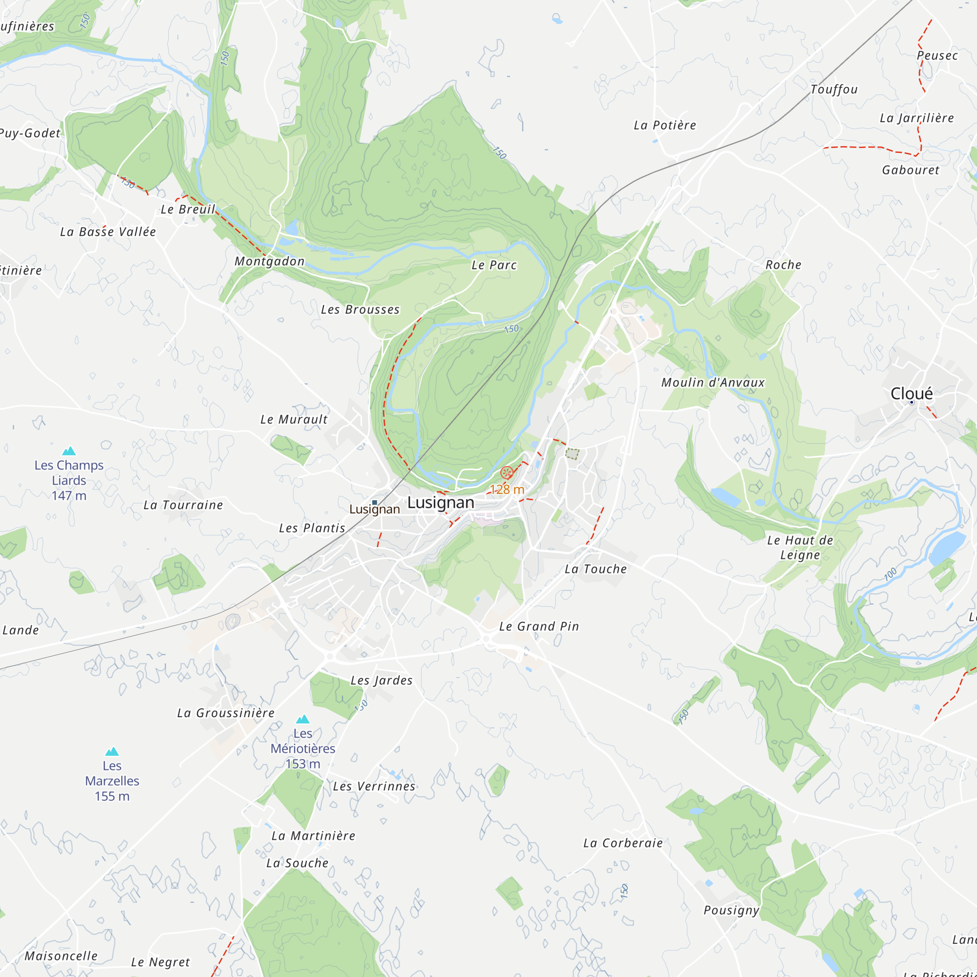 Office de tourisme de Lusignan map