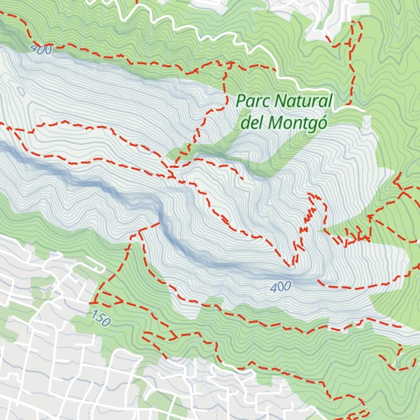 Map of Cap Gros del Montgó