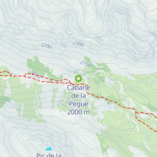 Map of Cabane de la Pègue