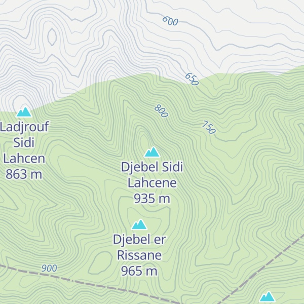 Map of Djebel Sidi Lahcene