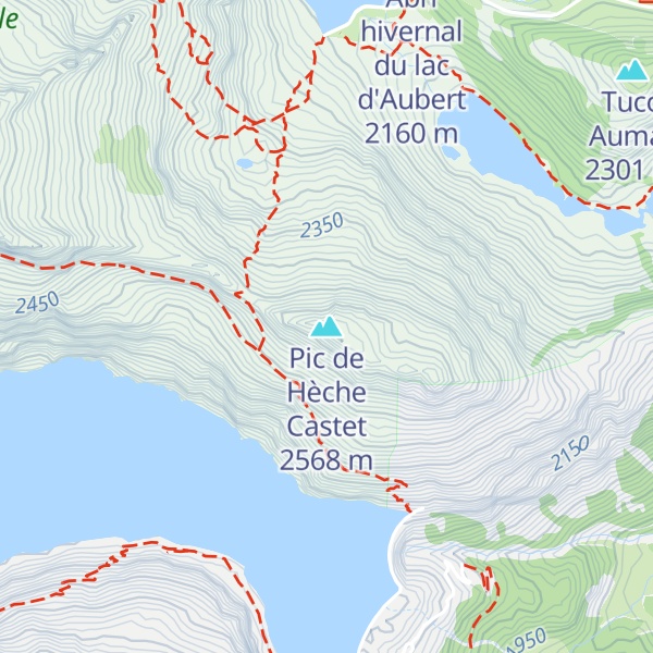 Map of Pic de Hèche Castet