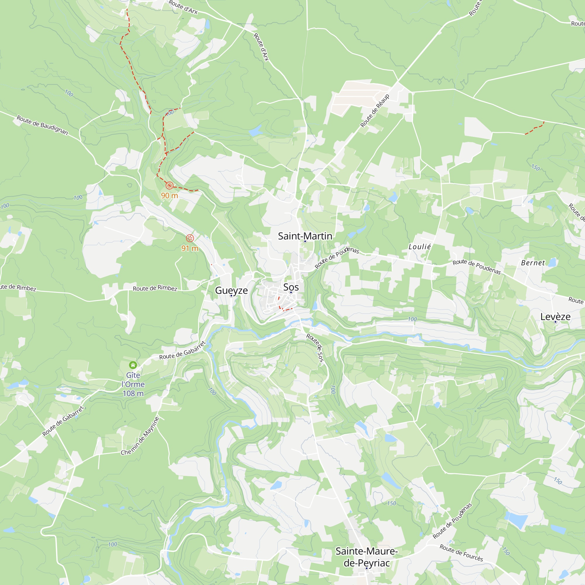 Gîte la Maison des Hirondelles map