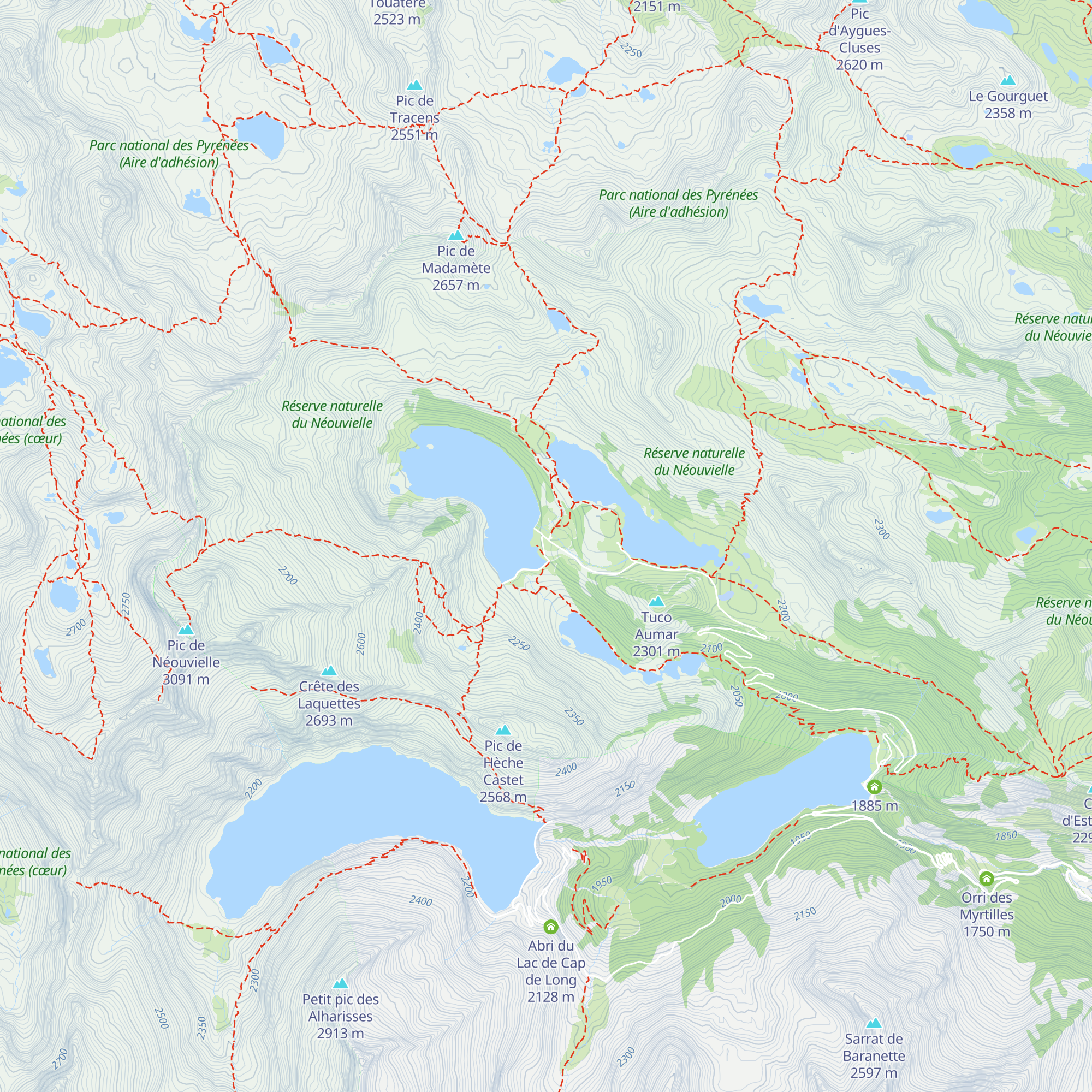 Abri hivernal du lac d'Aubert map