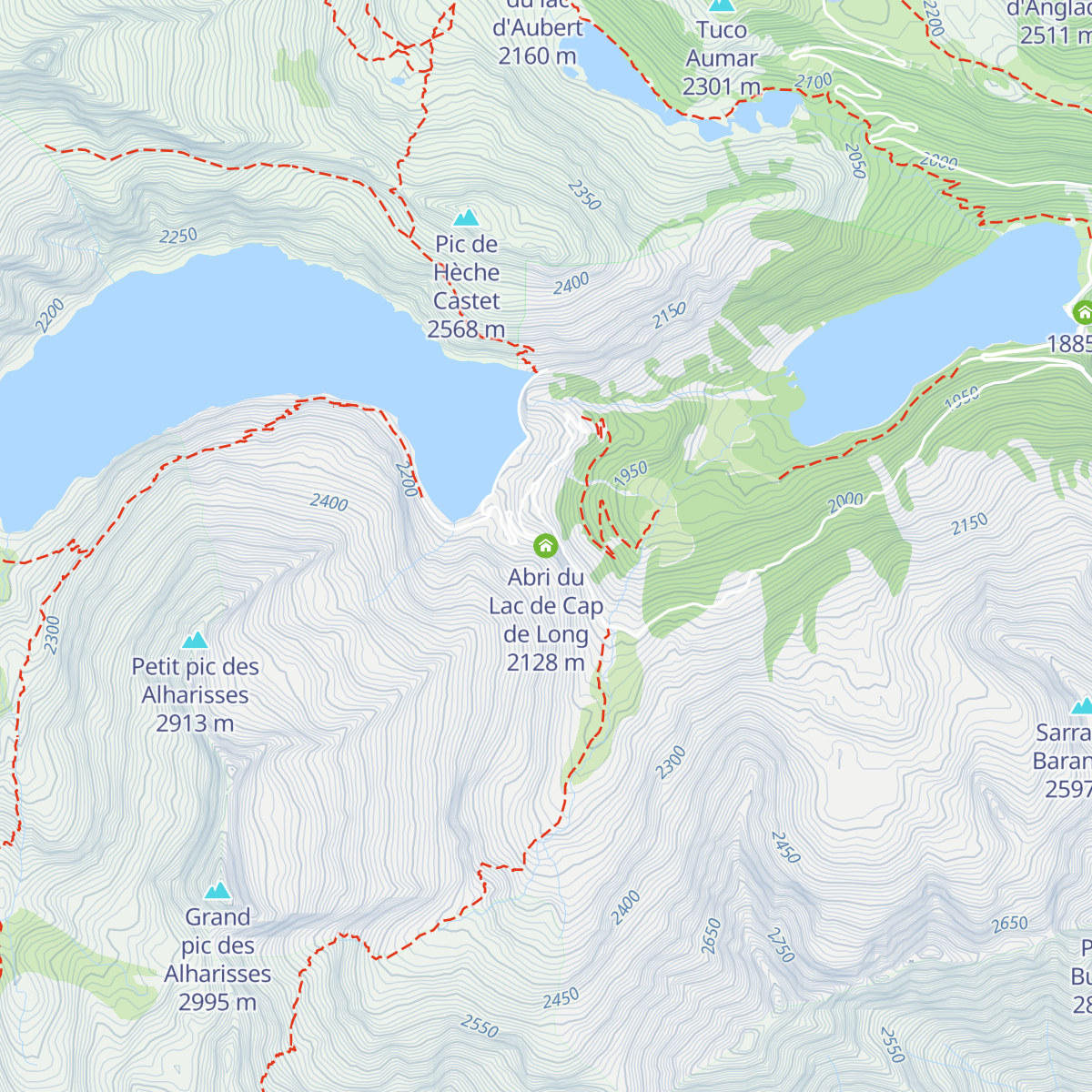 Abri du Lac de Cap de Long map